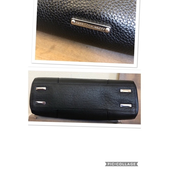 Rebecca Minkoff Saffiano Leather Amorous Shoulder Hand Bag Black - Picture 8 of 8